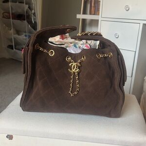 CHANEL SUEDE HOBO BAG